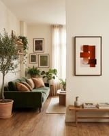 Warm Geometric Forms framed in a grounding room thumbnail