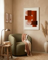 Warm Geometric Forms framed in a tender room thumbnail
