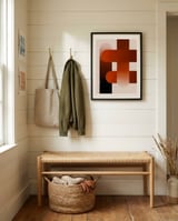 Warm Geometric Interlock framed in a relaxed room thumbnail