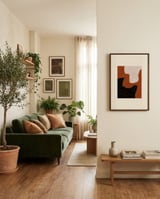 Earthy Organic Shapes framed in a grounding room thumbnail