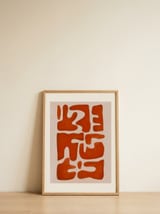 Warm Organic Shapes — framed, leaning against the wall thumbnail