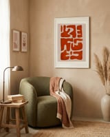 Warm Organic Shapes framed in a tender room thumbnail