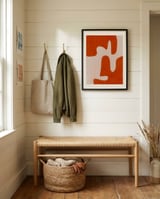 Modern Terracotta Curves framed in a relaxed room thumbnail