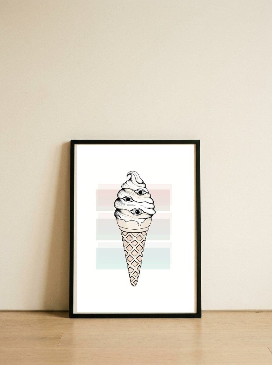 Eyes Cream — framed, leaning against the wall
