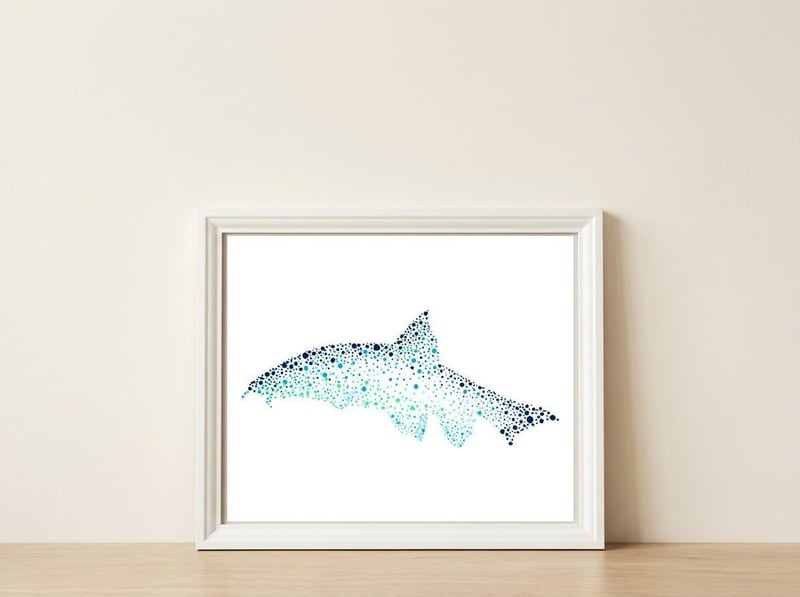 Barbel Fish — framed, leaning against the wall