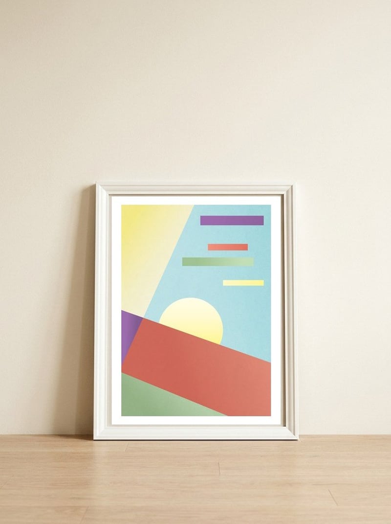 Retro Melody — framed, leaning against the wall