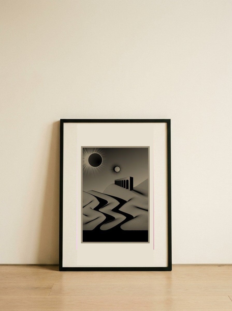 A Peek In The Elsewhen II — framed, leaning against the wall