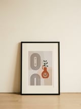 Earthy Ellipse — framed, leaning against the wall thumbnail