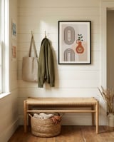 Earthy Ellipse framed in a relaxed room thumbnail