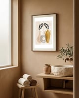 Ochre Pottery framed in a serene room thumbnail
