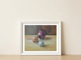 Veg Still Life Painting — framed, leaning against the wall thumbnail