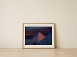 Snowy Peak Alpenglow — framed, leaning against the wall thumbnail