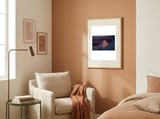 Snowy Peak Alpenglow framed in a tender room thumbnail