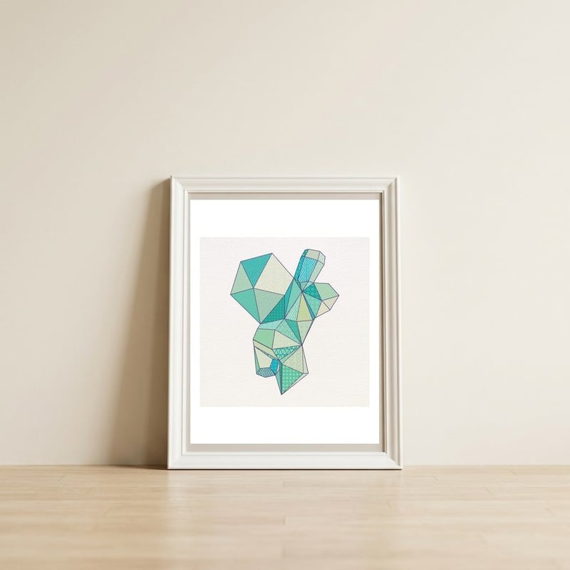Groovy Crystal — framed, leaning against the wall