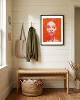 Colorful Woman 2 framed in a relaxed room thumbnail