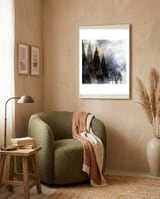 Trees Under Magic Mountains 7-D framed in a tender room thumbnail