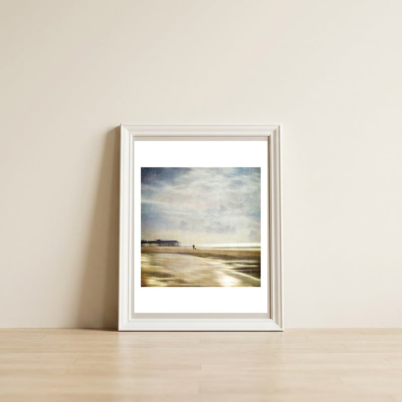 Walking Home — framed, leaning against the wall