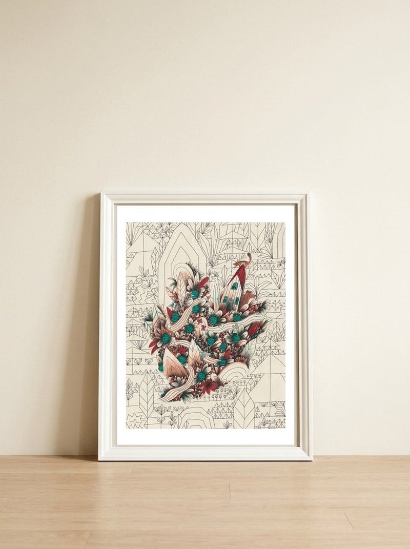 Watermelon Man #3 — framed, leaning against the wall