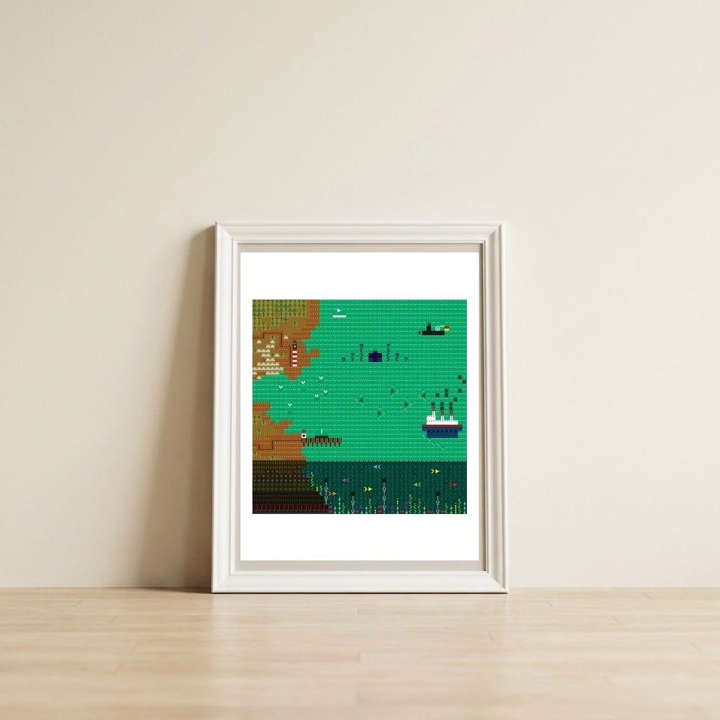 A Coded Message #3 — framed, leaning against the wall