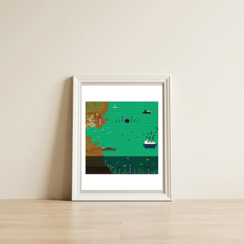 A Coded Message #3 — framed, leaning against the wall