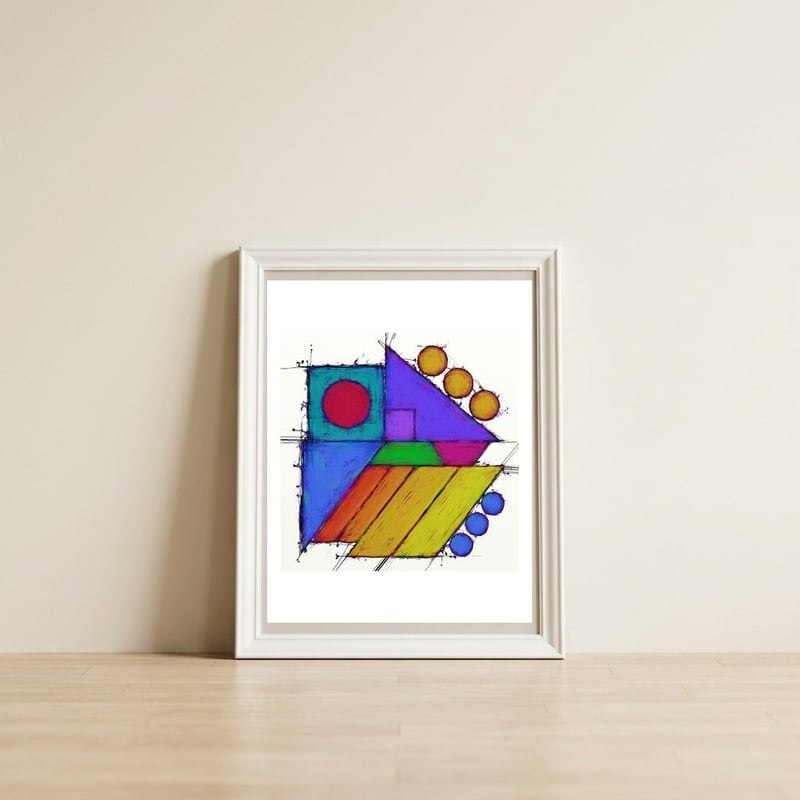 Accelerator — framed, leaning against the wall