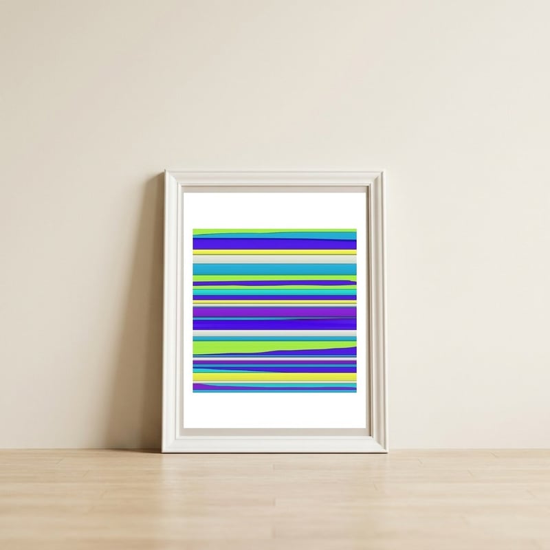 Hard Horizons 2 — framed, leaning against the wall
