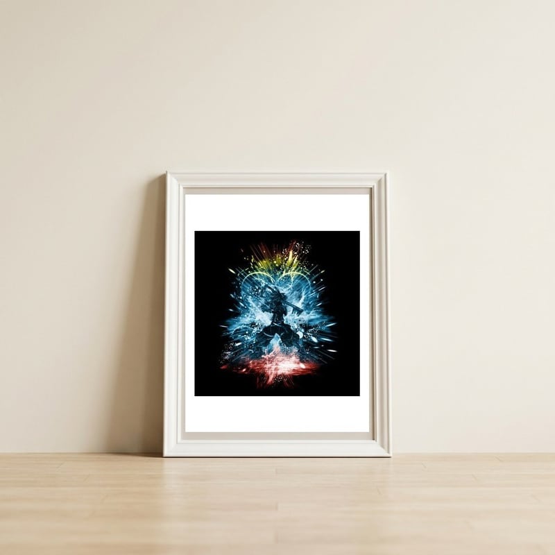 Kingdom Storm — framed, leaning against the wall