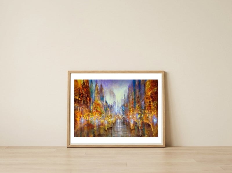 Lichterstadt  — framed, leaning against the wall
