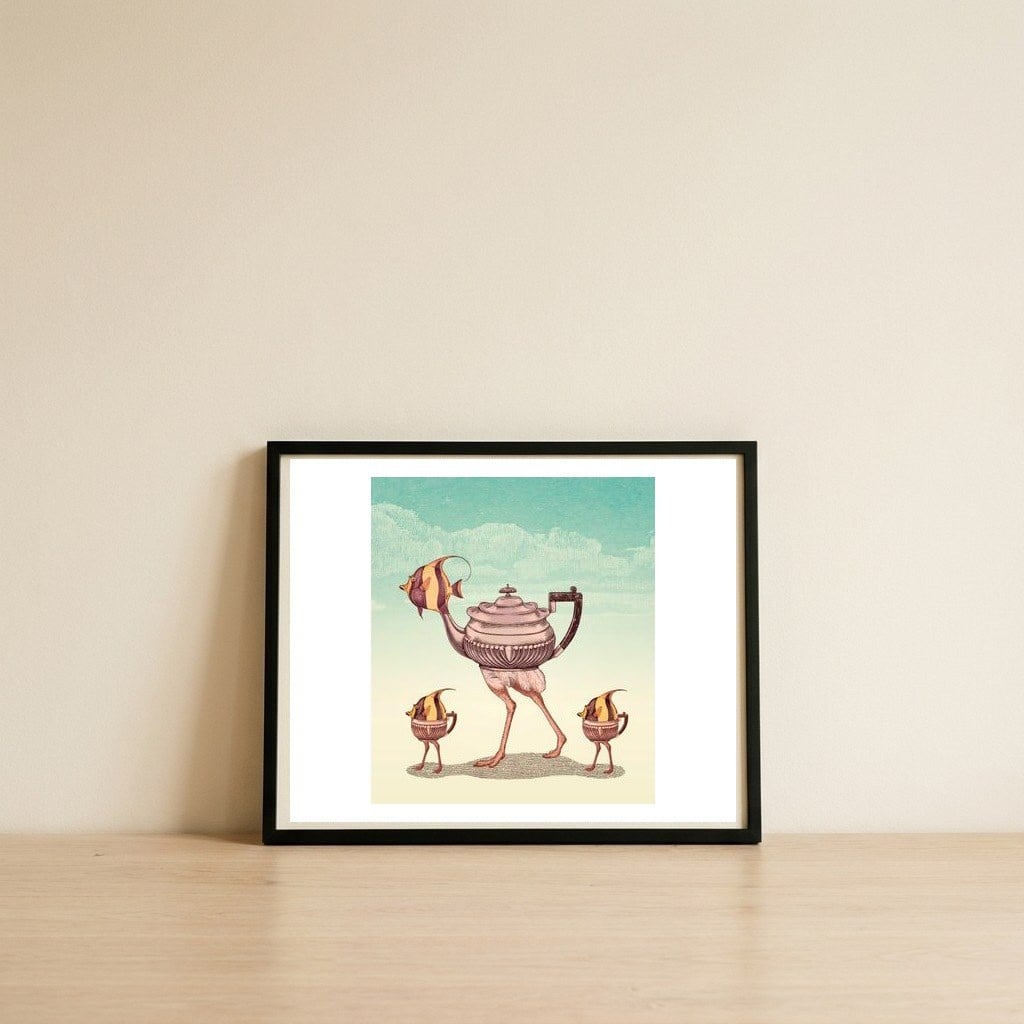 Teapostrish Family — framed, leaning against the wall