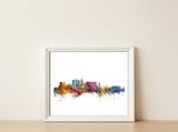 Cape Town South Africa Skyline — framed, leaning against the wall thumbnail
