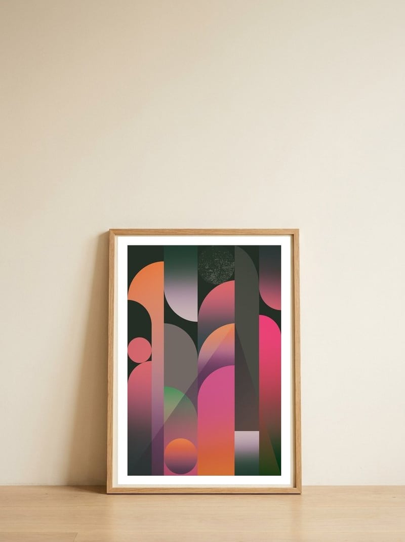 Total eclipse — framed, leaning against the wall