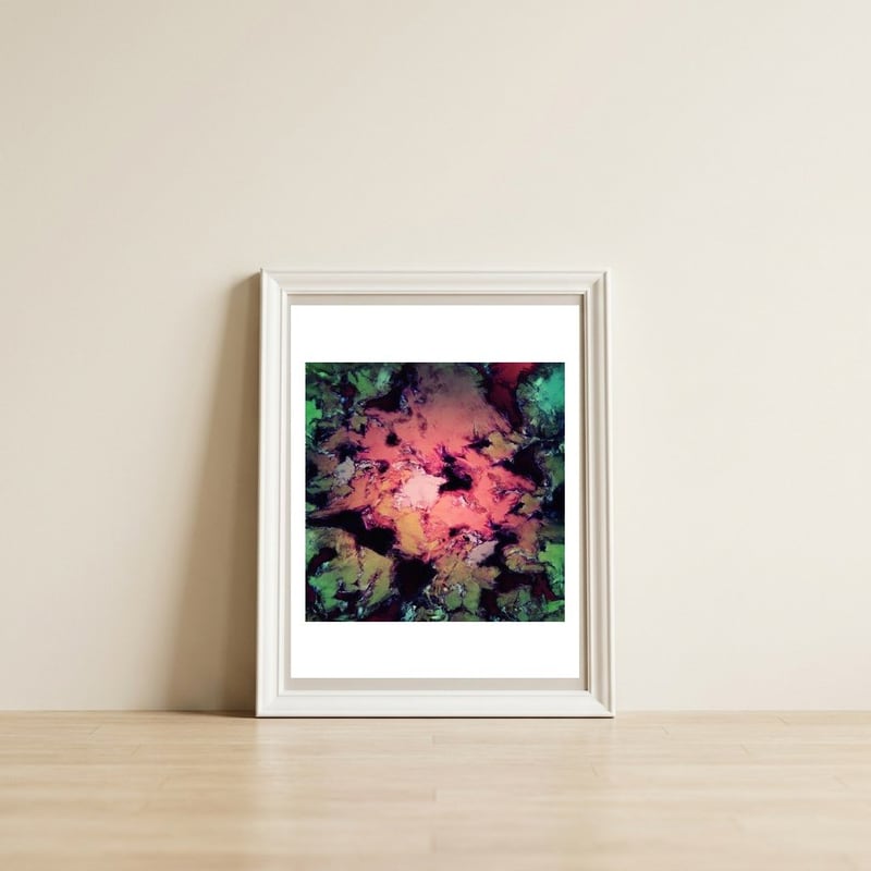 Embrace — framed, leaning against the wall