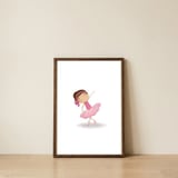 Adorable Ballerina Nursery Print — framed, leaning against the wall thumbnail