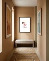 Adorable Ballerina Nursery Print framed in a welcoming room thumbnail
