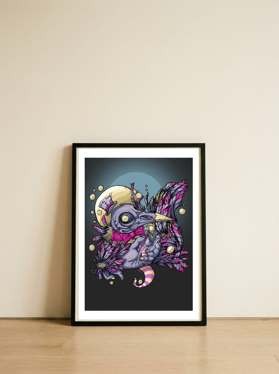 Party with the Crows — framed, leaning against the wall