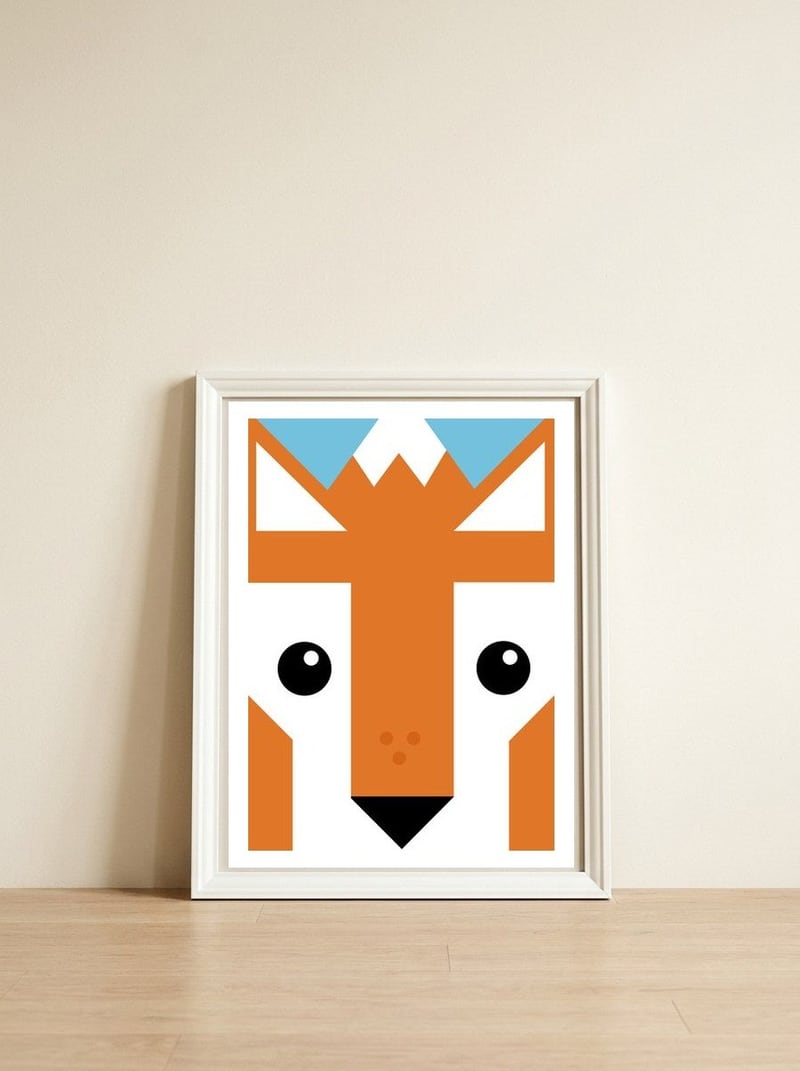 GEO Fox — framed, leaning against the wall
