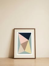 Minimal, Hard Edge Composition n82 — framed, leaning against the wall thumbnail