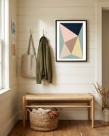 Minimal, Hard Edge Composition n82 framed in a relaxed room thumbnail