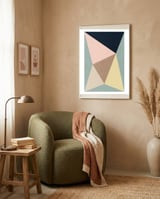 Minimal, Hard Edge Composition n82 framed in a tender room thumbnail