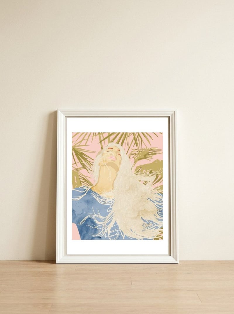 Blissful Ii — framed, leaning against the wall