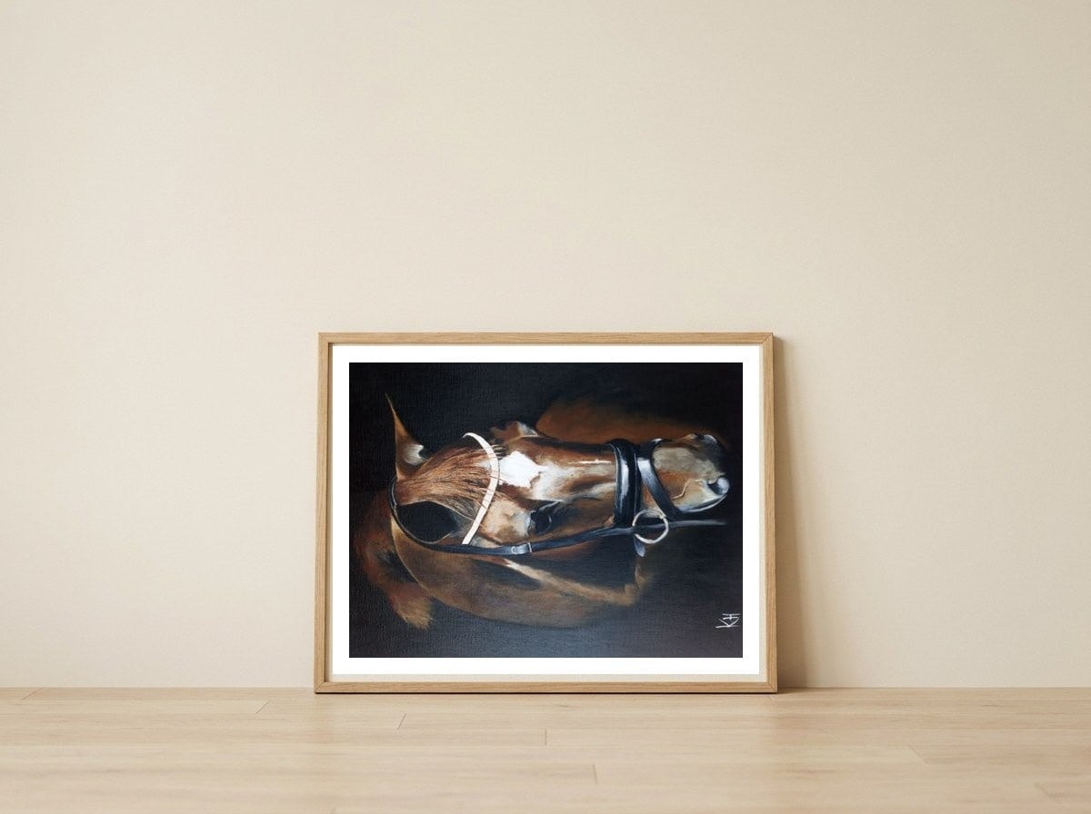 Magestic — framed, leaning against the wall