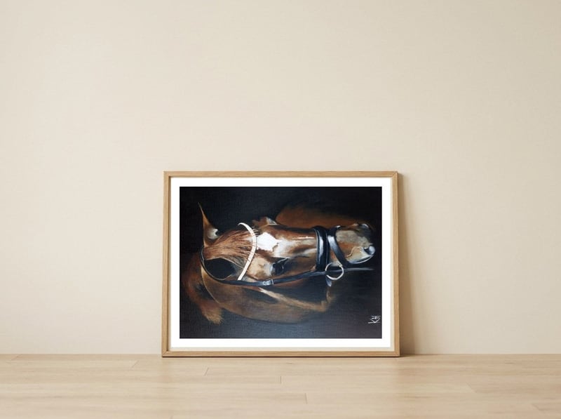 Magestic — framed, leaning against the wall