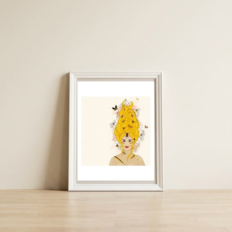 Rococo: Queen Bee — framed, leaning against the wall