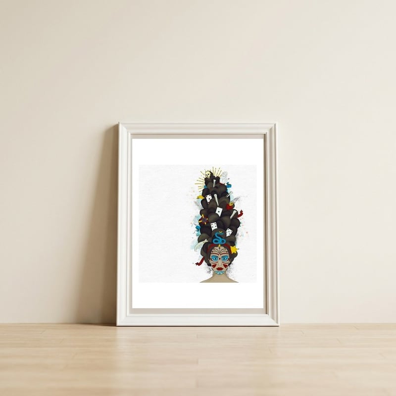 Rococo: The Voodoo Queen — framed, leaning against the wall