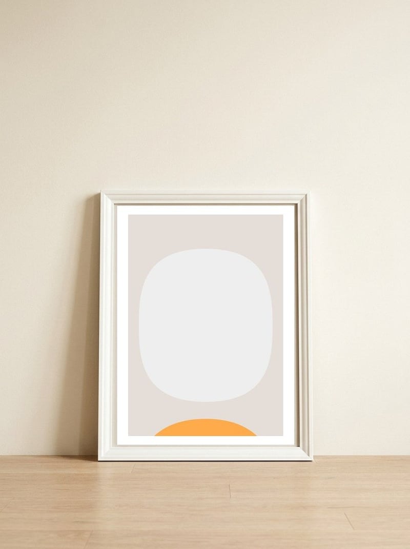 Finn Juhl's table — framed, leaning against the wall
