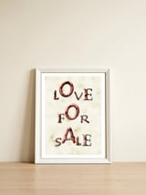 Love 4 sale — framed, leaning against the wall thumbnail
