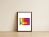 Fibonacci Bars — framed, leaning against the wall thumbnail