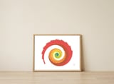 Firebird spiral — framed, leaning against the wall thumbnail