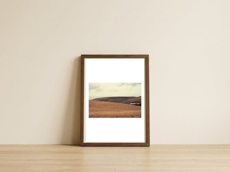 Farm life — framed, leaning against the wall