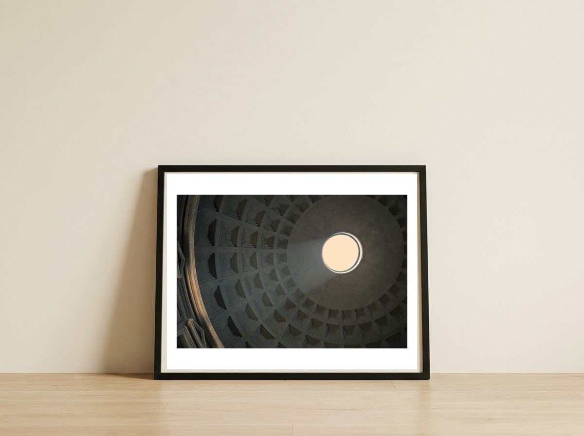 Light Ray in the Pantheon — framed, leaning against the wall